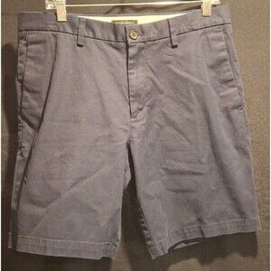 Banana Republic Aiden Shorts Men's 33 Preppy Navy Flat Front Casual Chino Summer